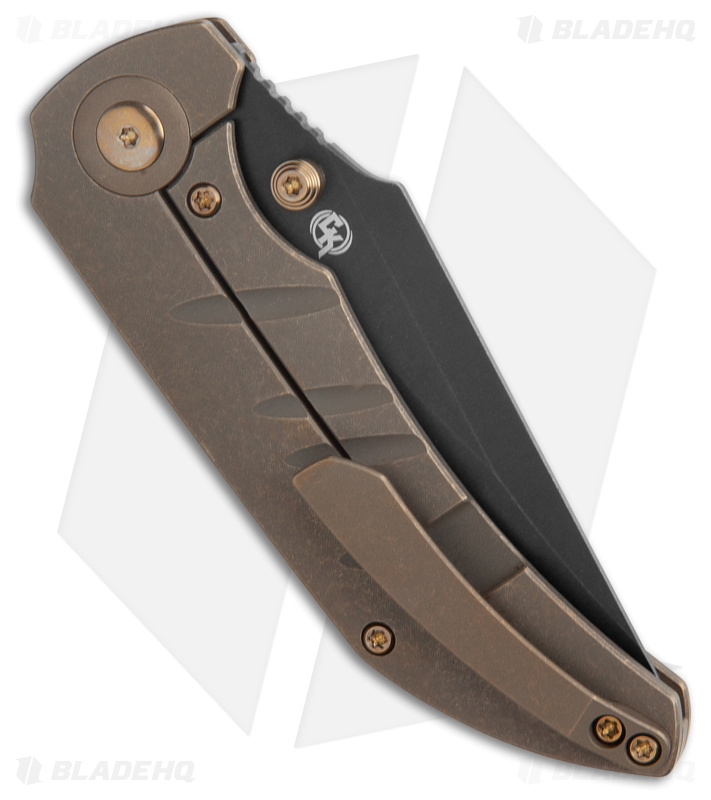 WE Knife Co. Riff Raff Knife - Bronze Titanium (Black) - Blade HQ