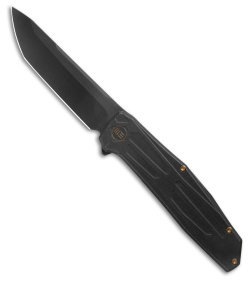 WE Knife Co. Shadowfire Frame Lock Knife Black Titanium (3.9" BSW) WE22035-1