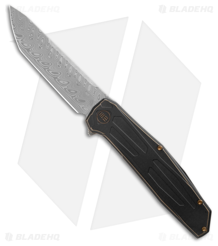 WE Knife Co. Shadowfire Frame Lock Knife Bronze/Black Titanium (3.9" Dama)