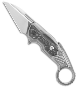 WE Knife Co. Yardbird  Button Lock Knife Ti + Aluminum Foil CF (2.4" Hand Satin)