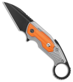 WE Knife Co. Yardbird  Button Lock Knife Titanium + Orange G-10  (2.4" Black SW)