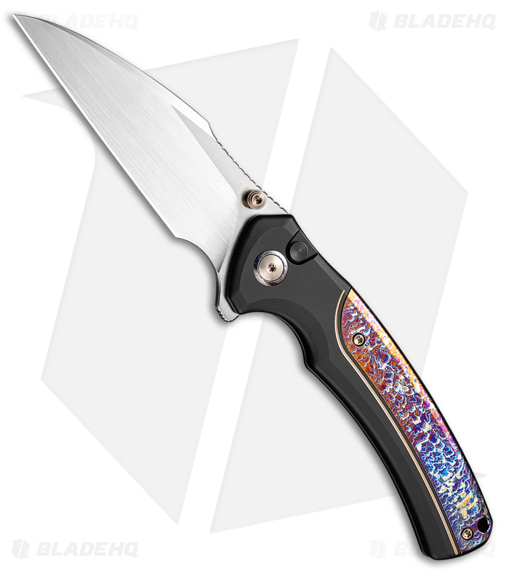 WE Knife Co. Ziffius Limited Edition Knife Black + Flamed Ti (3.7" Hand Satin)
