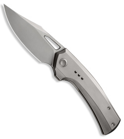 WE Knife Co. Nefaris Frame Lock Knife Bead Blast Titanium (3.5" Bead Blast)