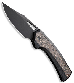 WE Knife Co. Nefaris Frame Lock Knife Black Ti/Copper CF (3.5" Black SW)