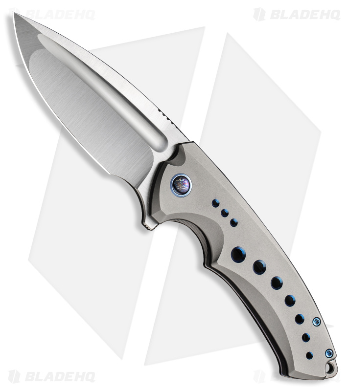 WE Knife Co. Nexusia Frame Lock Knife Gray Titanium (4" Satin) WE22044-2
