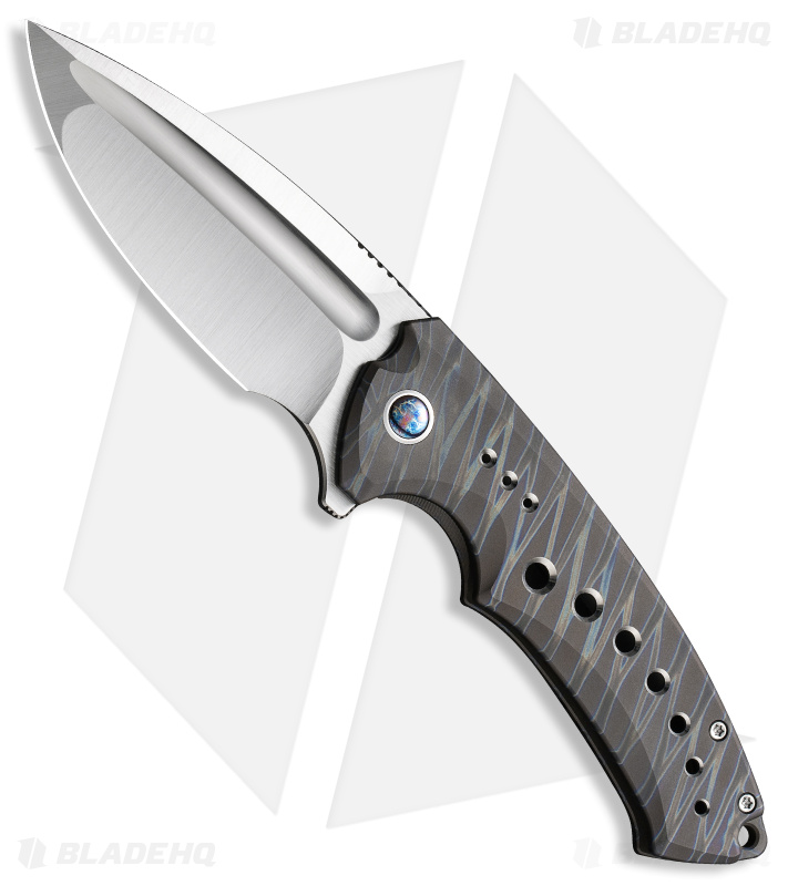 WE Knife Co. Nexusia Frame Lock Knife Tiger Stripe Flamed (4" Satin) WE22044-3