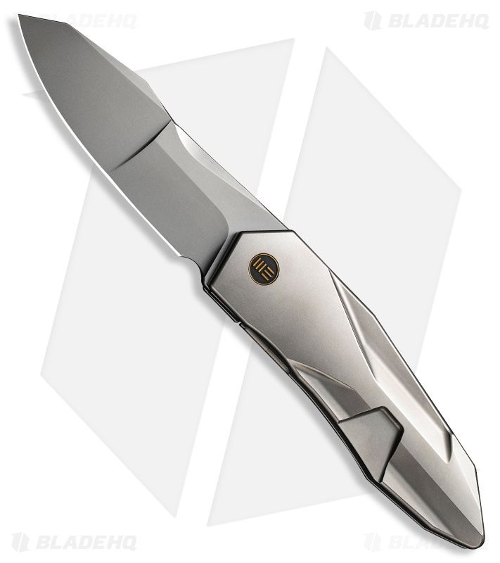 WE Knife Co. Cecchini Solid Frame Lock Knife Gray Titanium (3.9" Bead Blast)