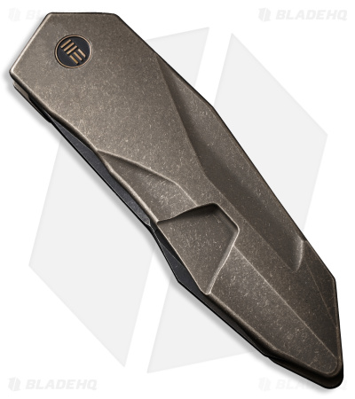 WE Knife Co. Cecchini Solid Frame Lock Knife Bronze Titanium (3.9" Black SW)
