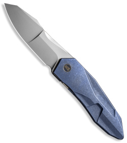 WE Knife Co. Cecchini Solid Frame Lock Knife Blue Titanium (3.9" Bead Blast)