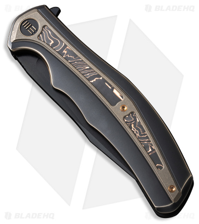 WE Knife Co. Zonda Frame Lock Knife Copper Titanium W/ CF (4" Black) WE22016-3