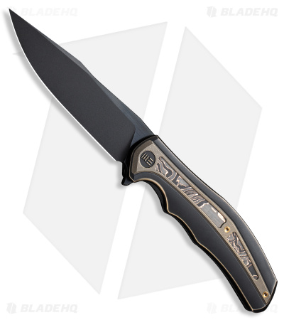 WE Knife Co. Zonda Frame Lock Knife Copper Titanium W/ CF (4" Black) WE22016-3