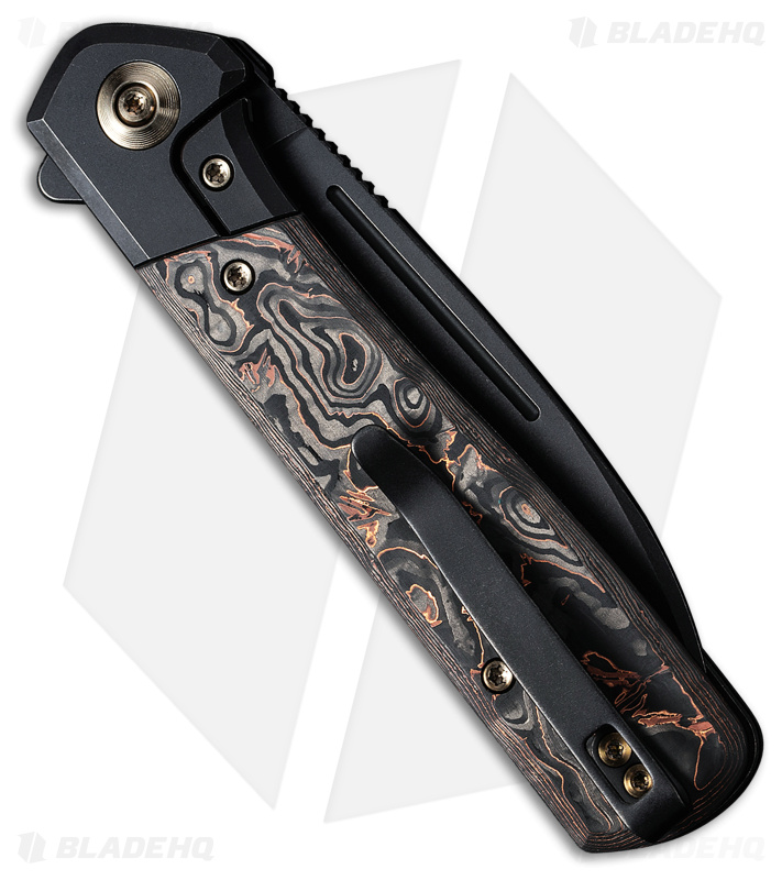 WE Knife Co. Soothsayer Frame Lock Knife Cu CF/Black Ti  (3.5" BSW) WE20050-2