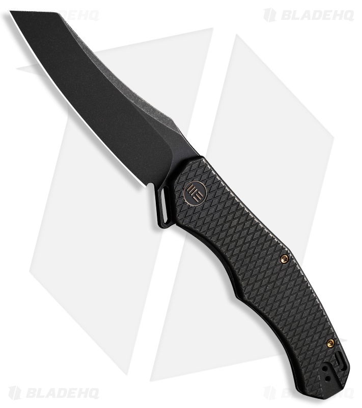 WE Knife Co. RekkeR Frame Lock Knife Black Titanium (3.6" Black SW) WE22010G-1