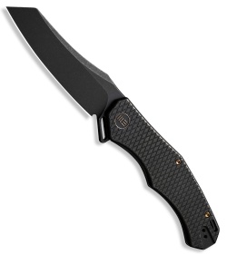 WE Knife Co. RekkeR Frame Lock Knife Black Titanium (3.6" Black SW)  WE22010G-1