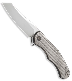 WE Knife Co. RekkeR Frame Lock Knife BB Titanium (3.6" BB Satin)  WE22010G-2