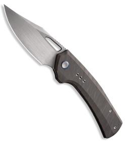 WE Knife Co. Nefaris Frame Lock Knife Tiger Stripe Flamed Titanium (3.5" Satin)