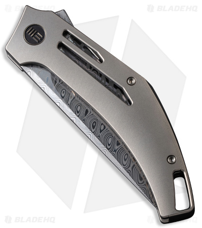 WE Knife Co. Speedliner Liner Lock Knife Gray Titanium (3.4" Damasteel)