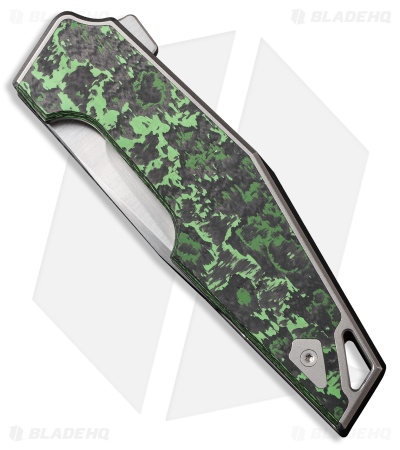 WE Knife Co. OAO Flipper Knife Integral Titanium Jungle Fat CF (3.4" Satin)