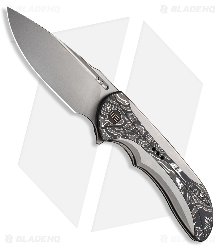 WE Knife Co. Equivik Frame Lock Knife Gray/Black/White Ti (3.4" SW) WE23020-1