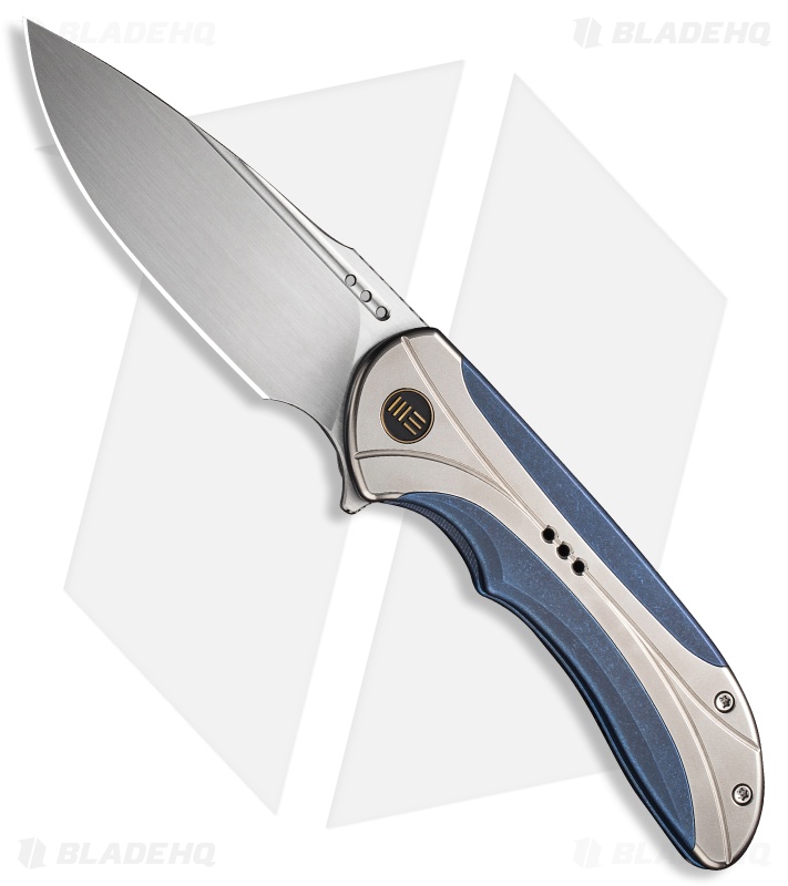 WE Knife Co. Equivik Frame Lock Knife Blue Ti (3.4" Hand Rubbed Satin) WE23020-3