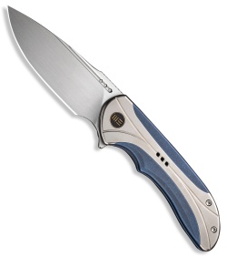 WE Knife Co. Equivik Frame Lock Knife Blue Ti (3.4" Hand Rubbed Satin) WE23020-3