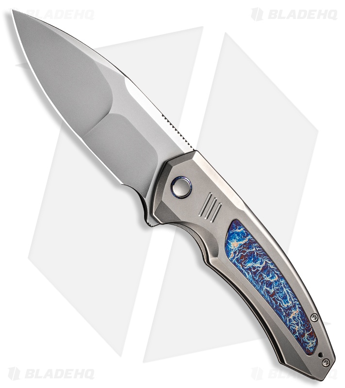 WE Knife Co. Hyperactive Flipper Knife Ti w/ Flamed Ti Inlay (3.8" Polish/BB)