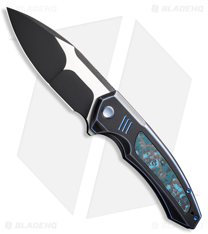 WE Knife Co. Hyperactive Flipper Knife Black Ti Arctic Storm (3.8" Two-Tone)