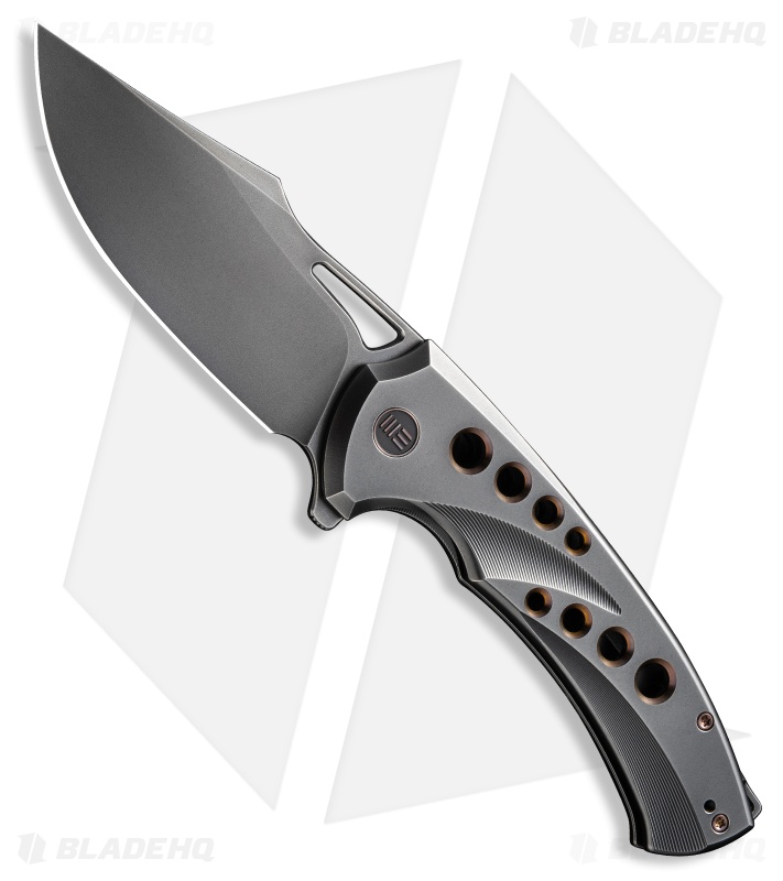 WE Knife Co. Swiftfin Frame Lock Knife Polished Gray Ti (3.8" Polished Gray)