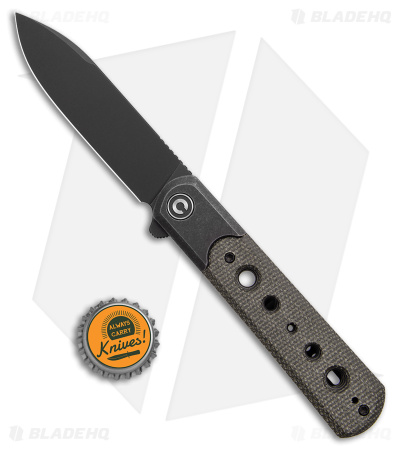 CIVIVI Banneret Frame Lock Knife Green Canvas Micarta/Steel (3.7" BW) C20040-1
