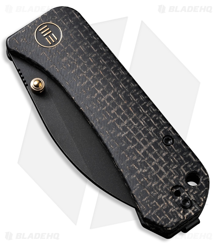 WE Knife Co. Banter Wharncliffe Liner Lock Knife Black Micarta (2.9" Black SW)