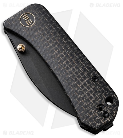 WE Knife Co. Banter Wharncliffe Liner Lock Knife Black Micarta (2.9" Black SW)