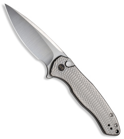 WE Knife Co. Kitefin Button Lock Knife Gray/Satin Titanium (3" Satin) WE19002M-2