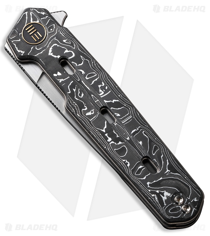 WE Knife Co. Navo Liner Lock Knife Aluminum Carbon Fiber (3.25" Hand Satin)