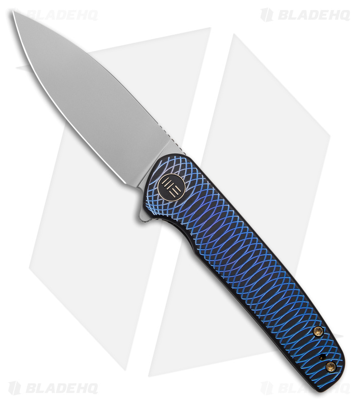 WE Knife Co. Shakan Frame Lock Knife Black/Blue Titanium (2.97" BB) WE20052C-1