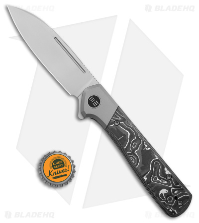 WE Knife Co. Soothsayer Frame Lock Knife Al CF/Gray Ti (3.5" BB) WE20050-3
