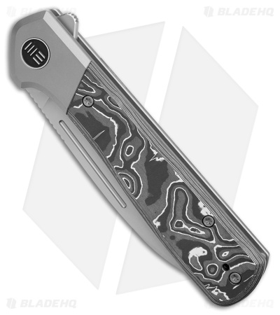 WE Knife Co. Soothsayer Frame Lock Knife Al CF/Gray Ti (3.5" BB) WE20050-3