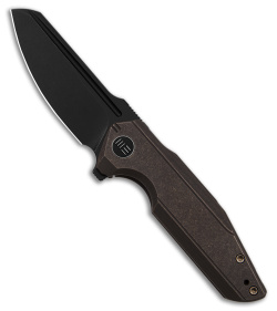 WE Knife Co. StarHawk Frame Lock Knife Bronze Titanium (2.8" Black SW) WE21017-2