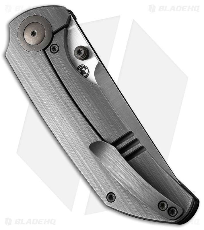 WE Knife Co Thug XL Frame Lock Knife Shred CF + Ti (3.35" Satin 20CV) WE20028E-1