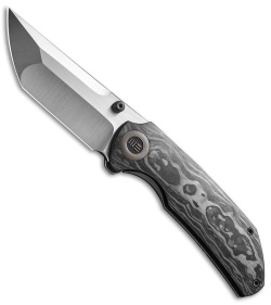 WE Knife Co Thug XL Frame Lock Knife Shred CF + Ti (3.35" Satin 20CV) WE20028E-1