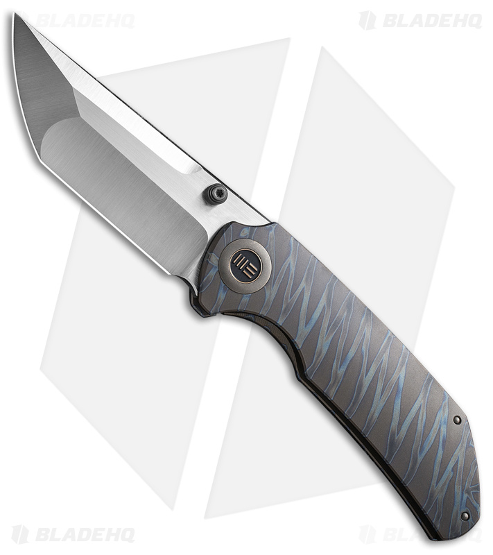 WE Knife Co. Thug XL Frame Lock Knife Tiger Ti (3.35" Satin 20CV) WE20028D-2