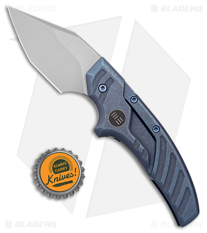 WE Knife Co. Typhoeus Fixed Blade Knife Blue Titanium (2.27" BB) WE21036B-3