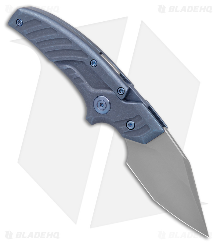 WE Knife Co. Typhoeus Fixed Blade Knife Blue Titanium (2.27" BB) WE21036B-3