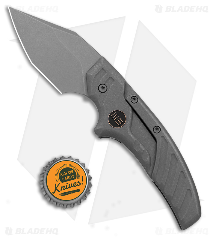 WE Knife Co. Typhoeus Fixed Blade Knife Gray Titanium (2.27" SW) WE21036B-2