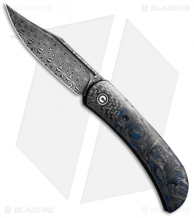 CIVIVI Appalachian Drifter 2 Knife | Blue Carbon Fiber + Damascus