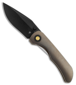 Wehr Knives Production Wolf-P Frame Lock Knife Bronze Titanium (3" Black SW)