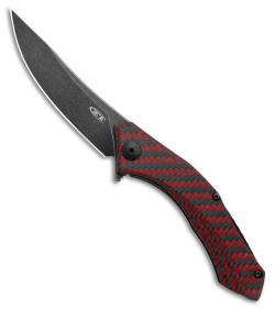 Zero Tolerance Sinkevich 0460RDBW Frame Lock Flipper Knife Red CF (3.25" BW)