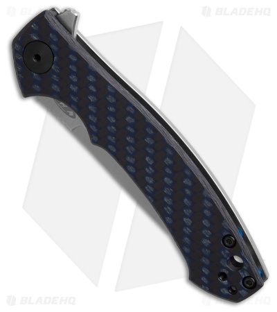 Zero Tolerance Sinkevich 0450BLUCF Flipper Knife Blue CF (3.25" Stonewash) ZT