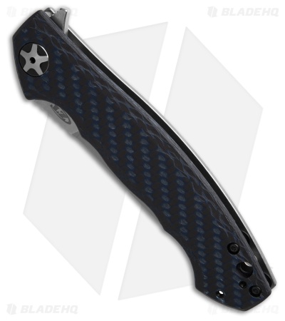 Zero Tolerance Sinkevich ZT0452BLUCF Flipper Knife Blue CF (4.1" Stonewash) ZT