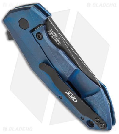 Zero Tolerance 0456 Flipper Knife Blue Ti (BSW) - Blade HQ