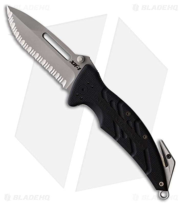 Ontario XR-1 Extreme Rescue Linerlock Black Zy-Ex (3.50